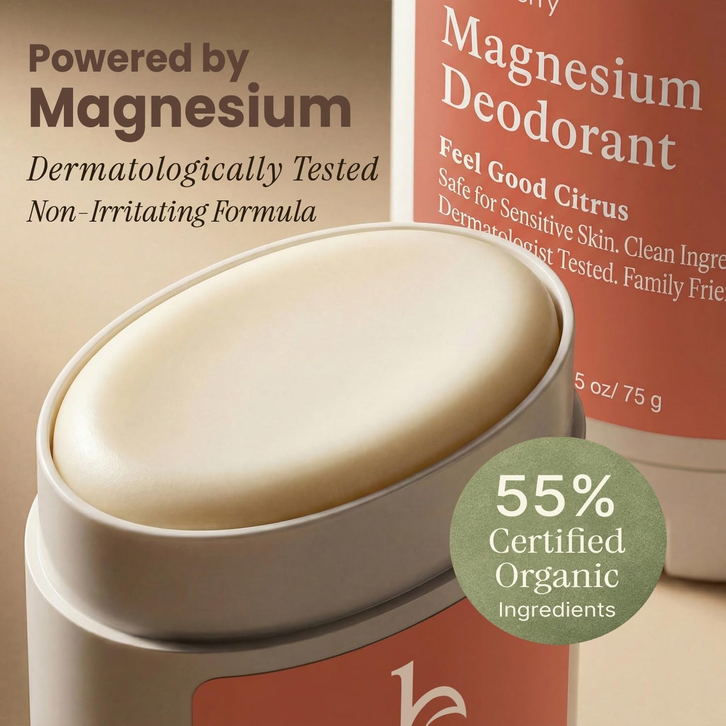 Aluminum Free Deodorant for Men & Women - USA Made with Natural & Organic Ingredients, Fresh Long-Lasting Odor Protection, Baking Soda Free, Non-Irritating Magnesium Deodorant, Sensitive Skin Safe