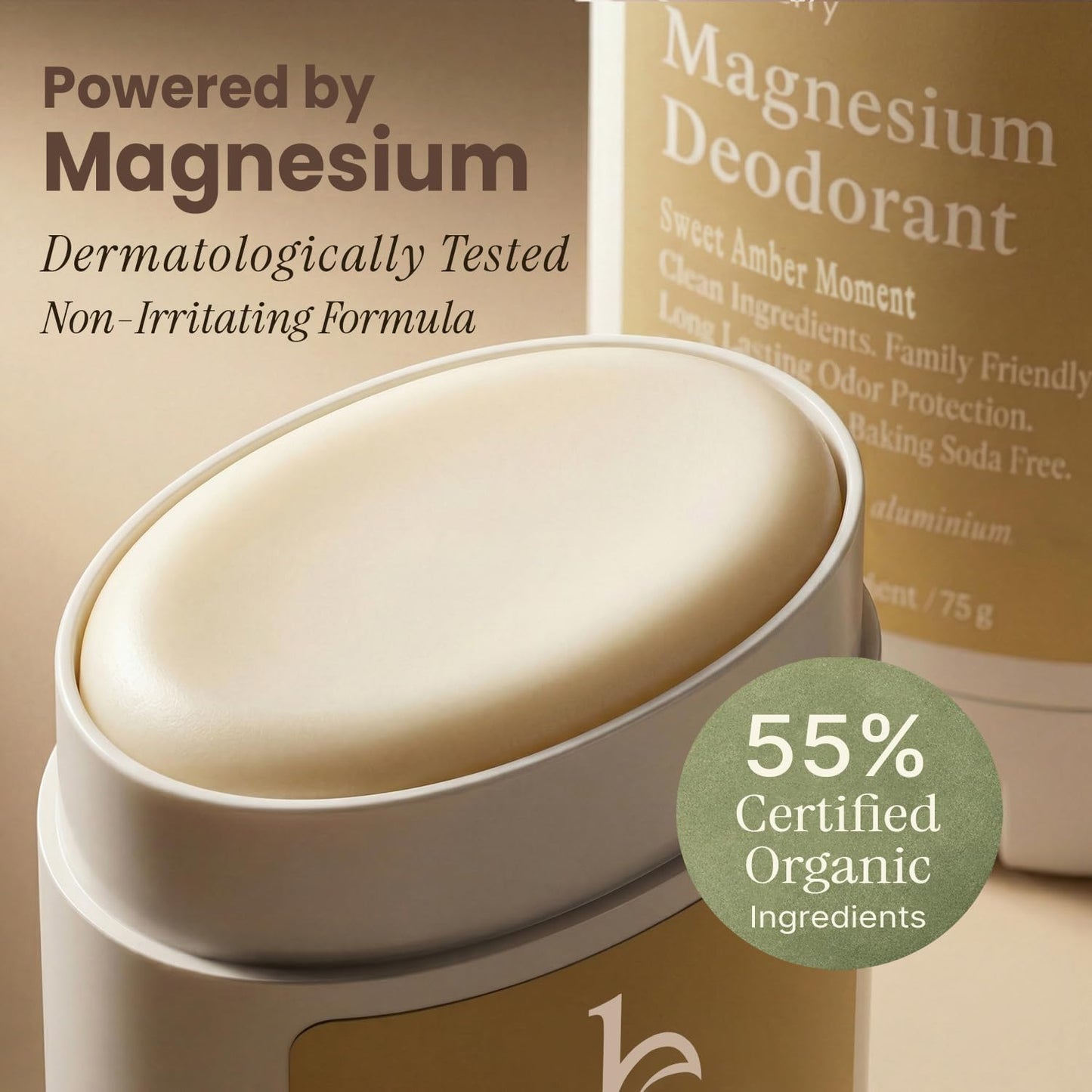 Aluminum Free Deodorant for Men & Women - USA Made with Natural & Organic Ingredients, Fresh Long-Lasting Odor Protection, Baking Soda Free, Non-Irritating Magnesium Deodorant, Sensitive Skin Safe