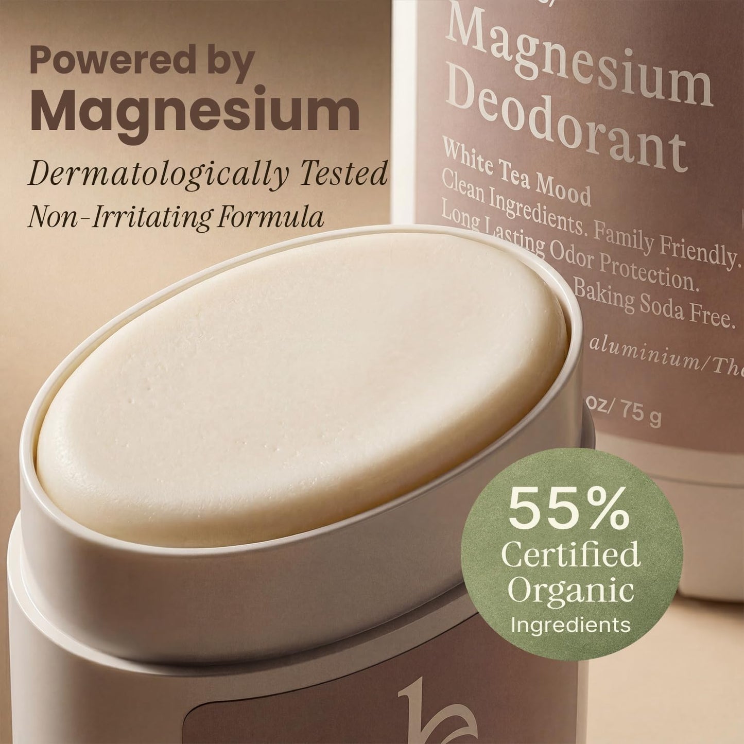 Aluminum Free Deodorant for Men & Women - USA Made with Natural & Organic Ingredients, Fresh Long-Lasting Odor Protection, Baking Soda Free, Non-Irritating Magnesium Deodorant, Sensitive Skin Safe