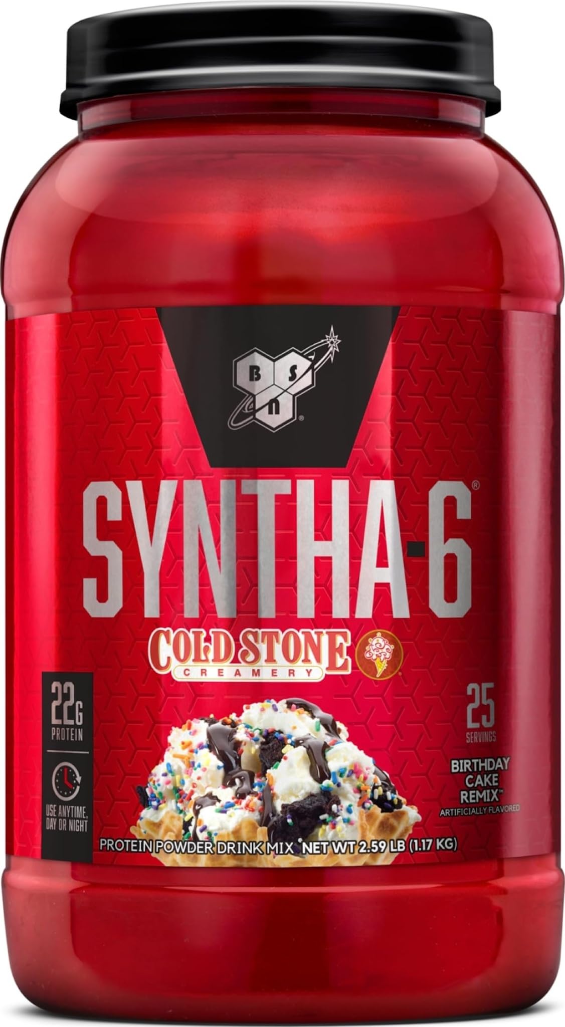 BSN SYNTHA-6 Premium Protein Powder, Strawberry Milkshake, 48 Servings