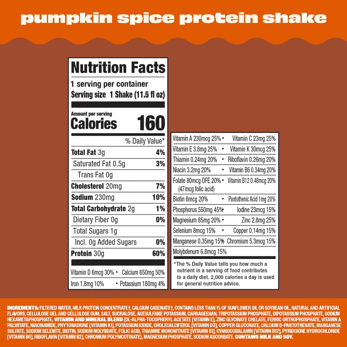 Premier Protein LIMITED EDITION 30g Shake, Pumpkin Spice, 12 Pack
