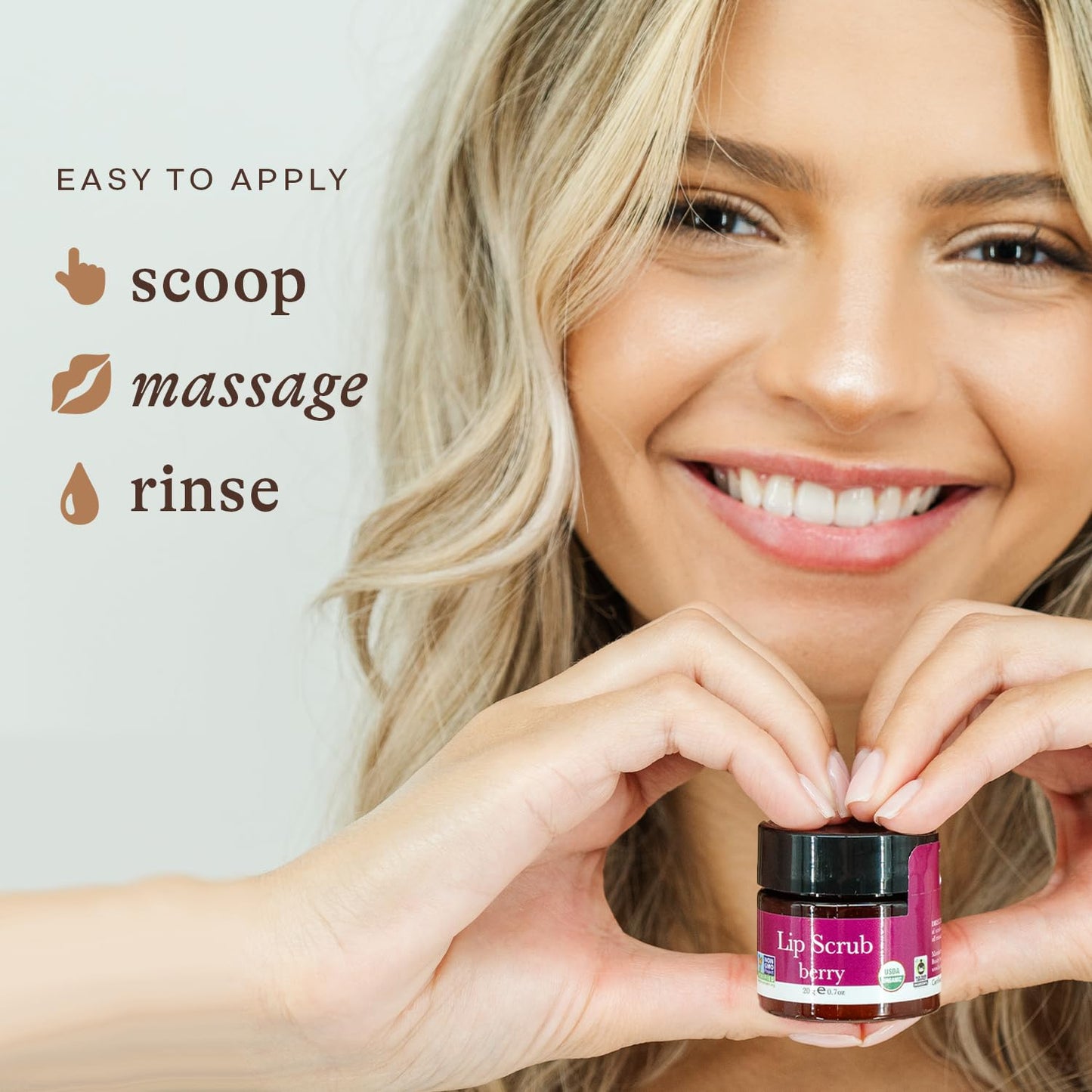 USDA Organic Lip Scrub Vanilla - USA Made with Natural Ingredients, Moisturizing Scrub Exfoliator for Dry Lips, Lip Sugar Scrubber Exfoliator for Smooth Lips, Small Beauty Gifts
