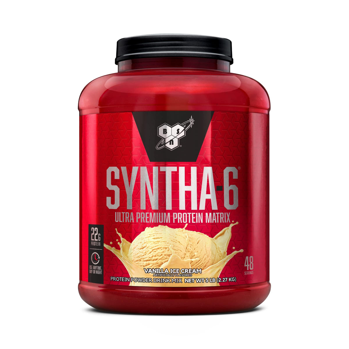 BSN SYNTHA-6 Premium Protein Powder, Strawberry Milkshake, 48 Servings
