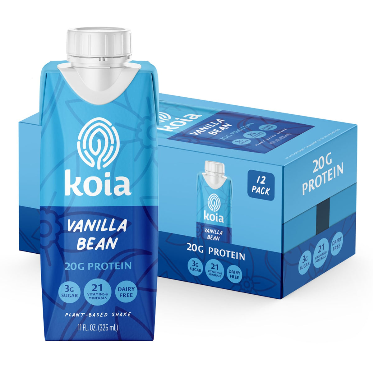 Koia Plant-Based Protein Shake, Chocolate Banana, 11 Fl Oz (Pack of 12)