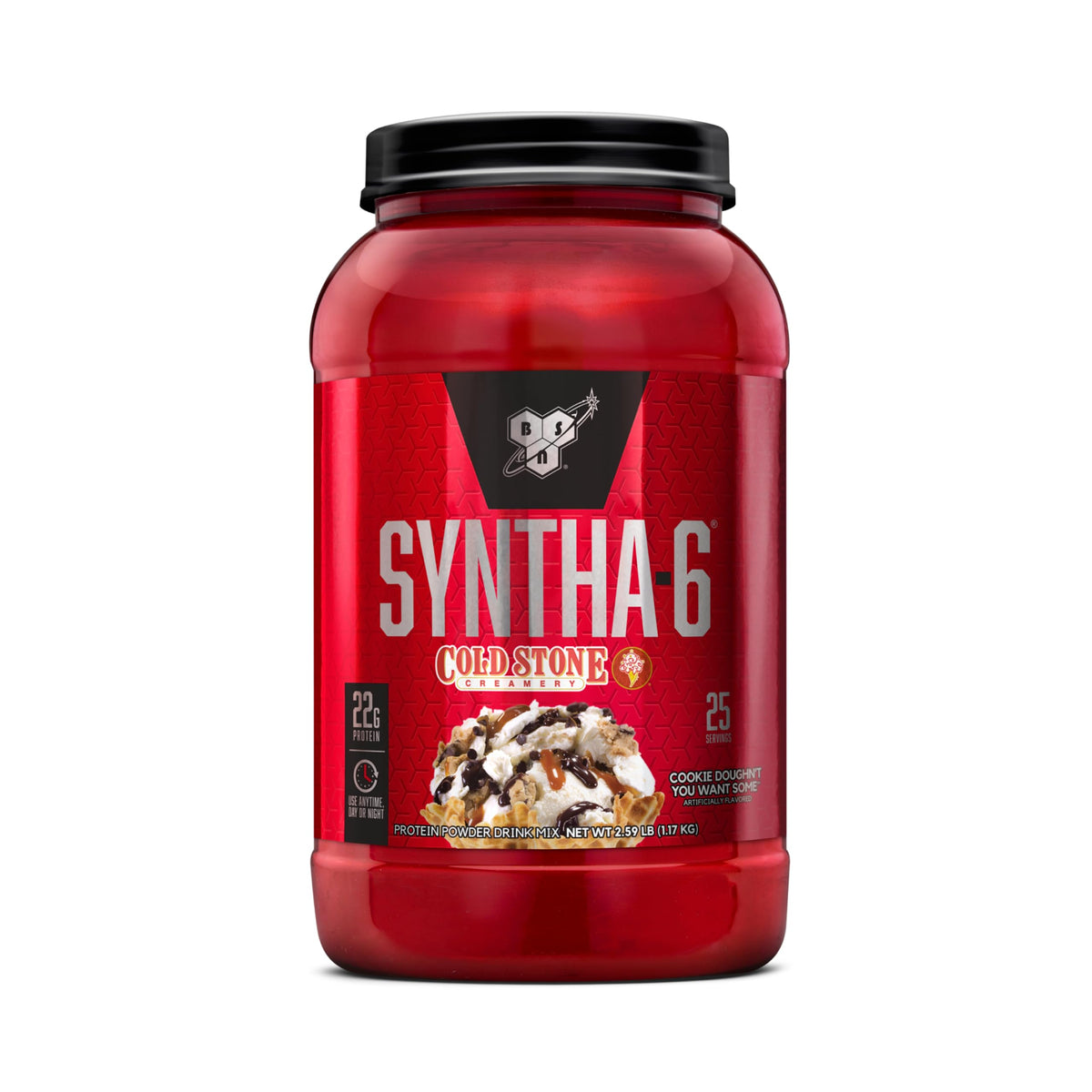 BSN SYNTHA-6 Premium Protein Powder, Strawberry Milkshake, 48 Servings
