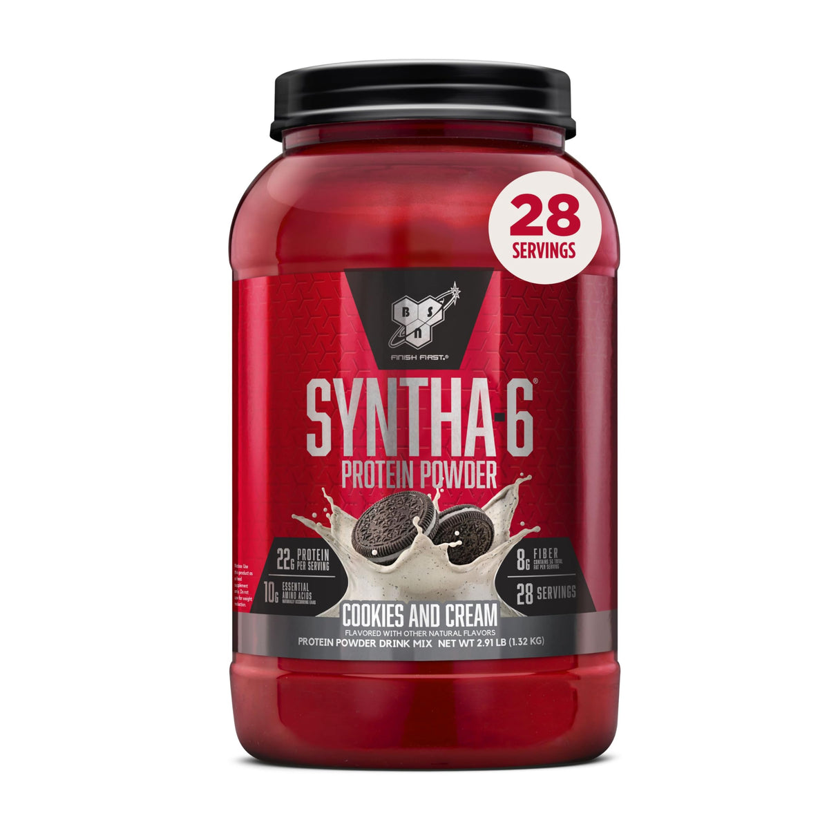 BSN SYNTHA-6 Premium Protein Powder, Strawberry Milkshake, 48 Servings