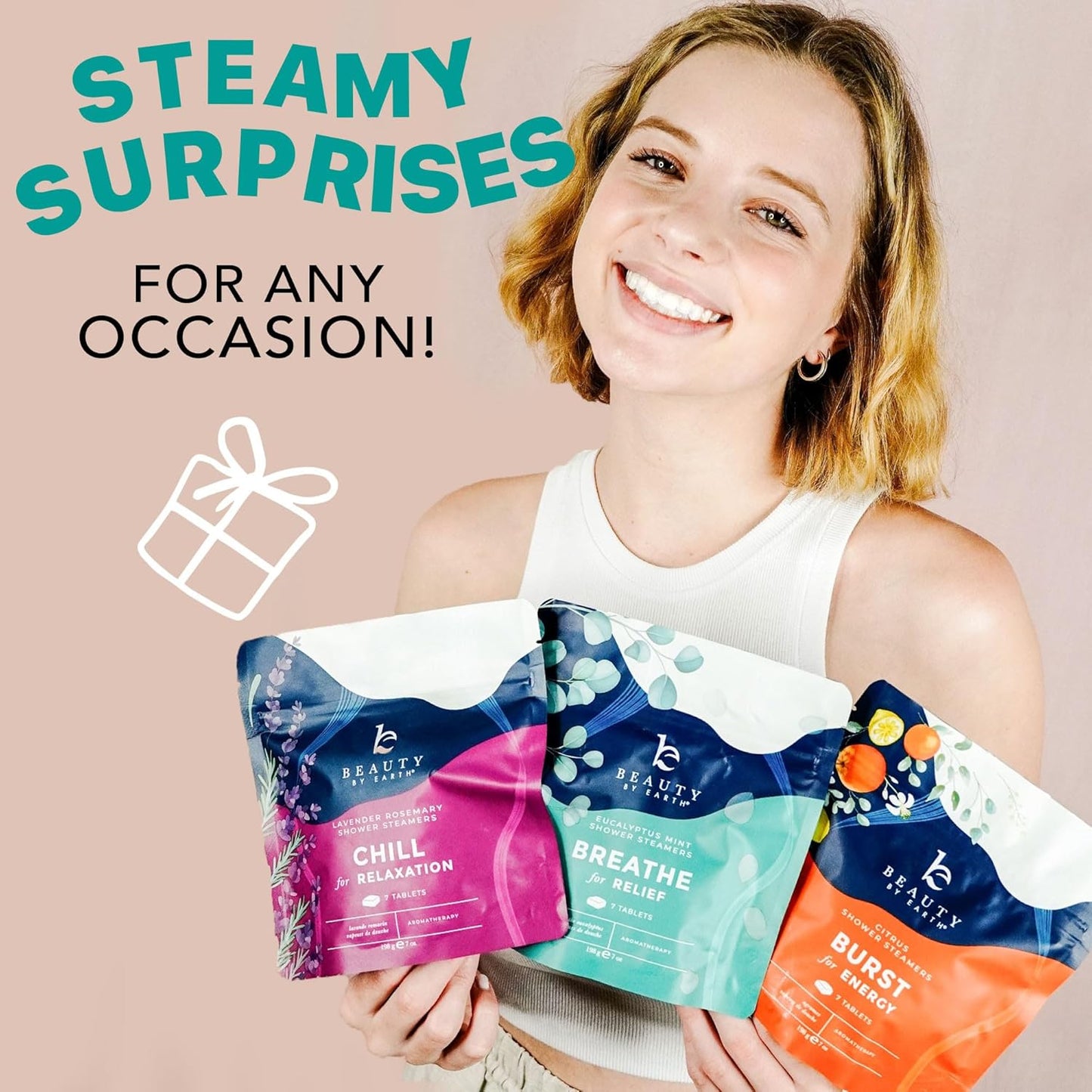 Shower Steamers Aromatherapy - USA Made with Natural Ingredients, Shower Bombs with Essential Oil, Self Care Gifts for Women & Men