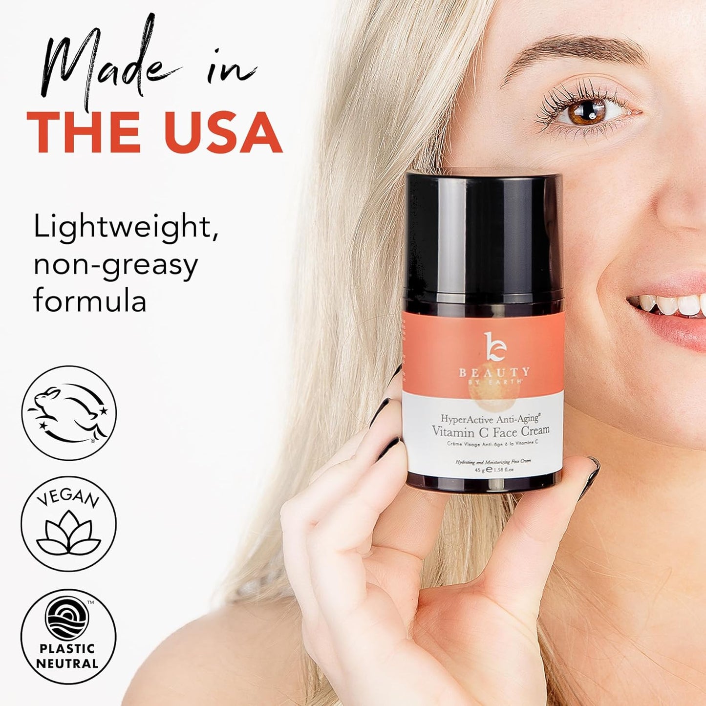 Beauty by Earth Vitamin C Face Cream, Serum and Toner - USA Made with Organic & Natural Ingredients